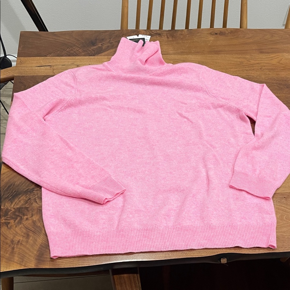 Charter Club Luxury 100% Cashmere Pink Turtleneck Sweater NWT XL - Picture 3 of 6